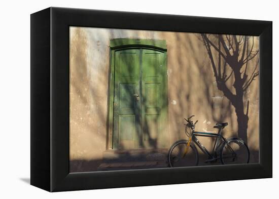 Argentina, Salta, Valles Calchaquies. Shadowed Bike by Green Door-Michele Molinari-Framed Premier Image Canvas