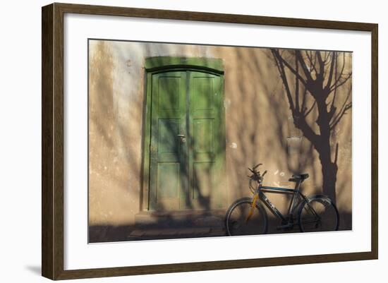 Argentina, Salta, Valles Calchaquies. Shadowed Bike by Green Door-Michele Molinari-Framed Photographic Print