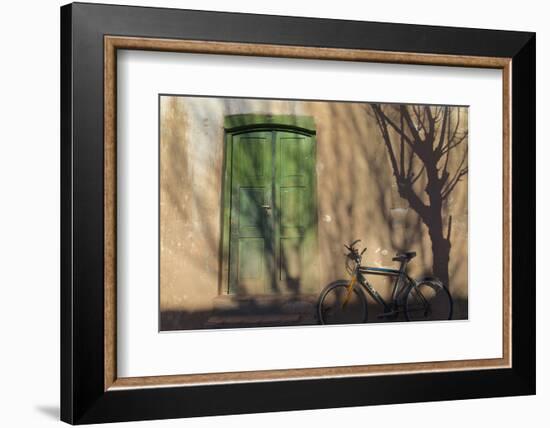 Argentina, Salta, Valles Calchaquies. Shadowed Bike by Green Door-Michele Molinari-Framed Photographic Print