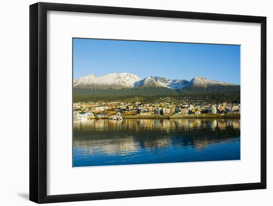 Argentina. Tierra Del Fuego. Ushuaia. Sunrise over the Town-Inger Hogstrom-Framed Photographic Print