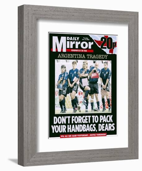 Argentina Tragedy: Don't Forget to Pack Your Handbags, Dears-null-Framed Photographic Print