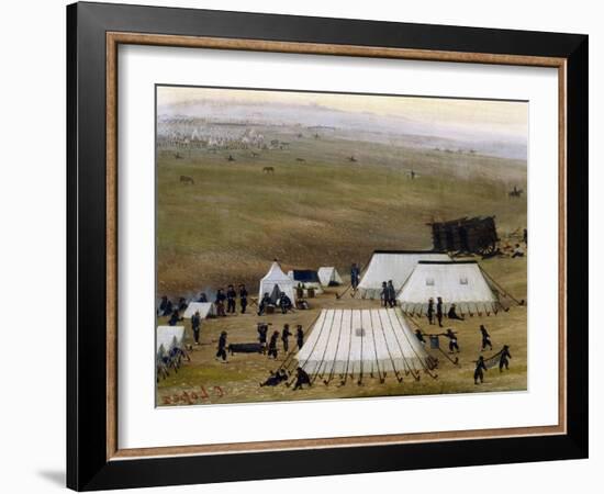 Argentine Camp During War Against Paraguay-Candido Lopez-Framed Giclee Print