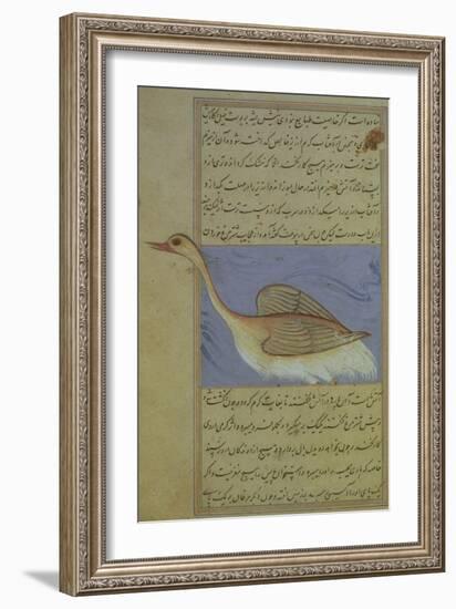 Arghan Khan with Two of His Wives and His Son Ghazan, from a Book by Rashid Ad-Din (1247-1318)-null-Framed Giclee Print