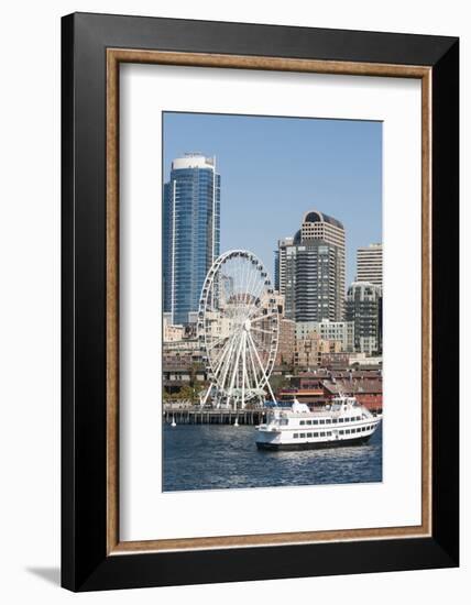 Argosy Harbor Cruise boat returns to Pier 55, Seattle, Washington, USA-Trish Drury-Framed Photographic Print
