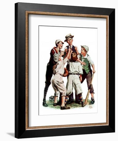 "Arguing the Call,"August 30, 1930-Alan Foster-Framed Premium Giclee Print