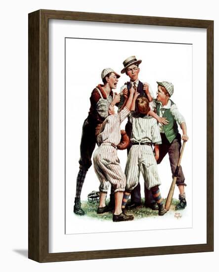 "Arguing the Call,"August 30, 1930-Alan Foster-Framed Giclee Print