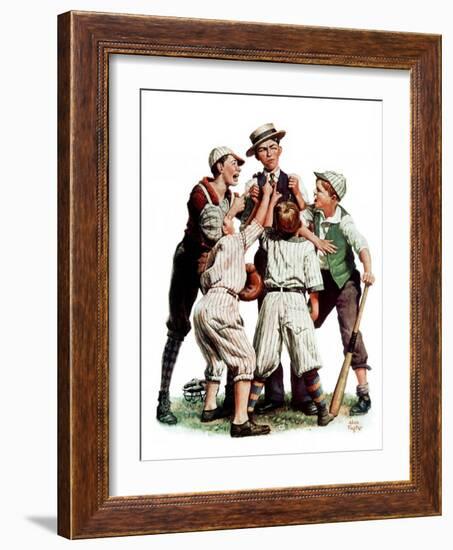"Arguing the Call,"August 30, 1930-Alan Foster-Framed Giclee Print