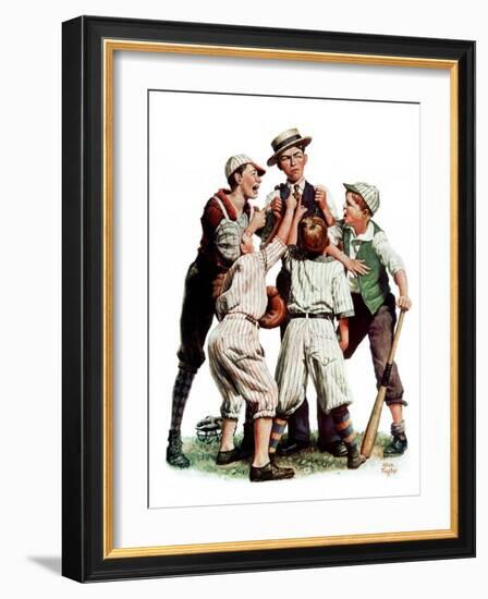 "Arguing the Call,"August 30, 1930-Alan Foster-Framed Giclee Print