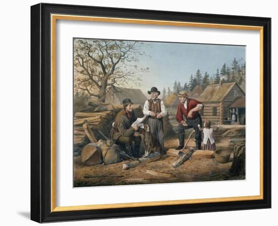 Arguing the Point, Engraved by Nathaniel Currier (1813-88) 1855-Arthur Fitzwilliam Tait-Framed Giclee Print