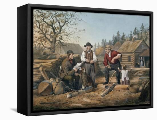 Arguing the Point, Engraved by Nathaniel Currier (1813-88) 1855-Arthur Fitzwilliam Tait-Framed Premier Image Canvas