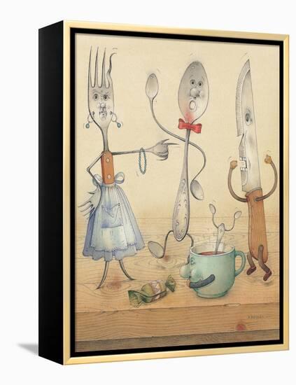 Argument, 2003-Kestutis Kasparavicius-Framed Premier Image Canvas