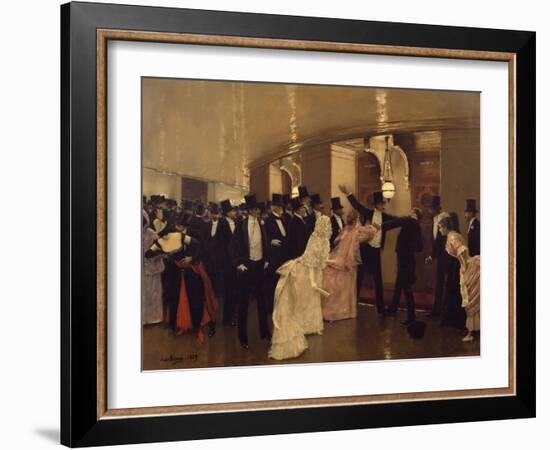 Argument in Corridors of Opera-Jean Béraud-Framed Giclee Print