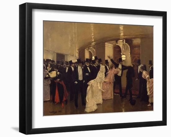 Argument in Corridors of Opera-Jean Béraud-Framed Giclee Print