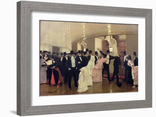 Argument in the Corridors of the Opera, 1889-Jean Béraud-Framed Giclee Print