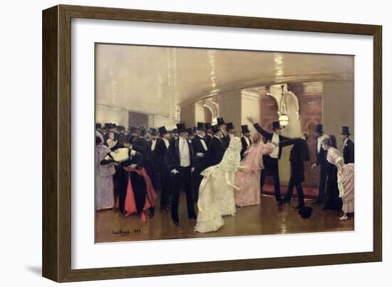 Argument in the Corridors of the Opera, 1889-Jean Béraud-Framed Giclee Print