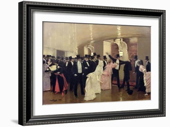 Argument in the Corridors of the Opera, 1889-Jean Béraud-Framed Giclee Print