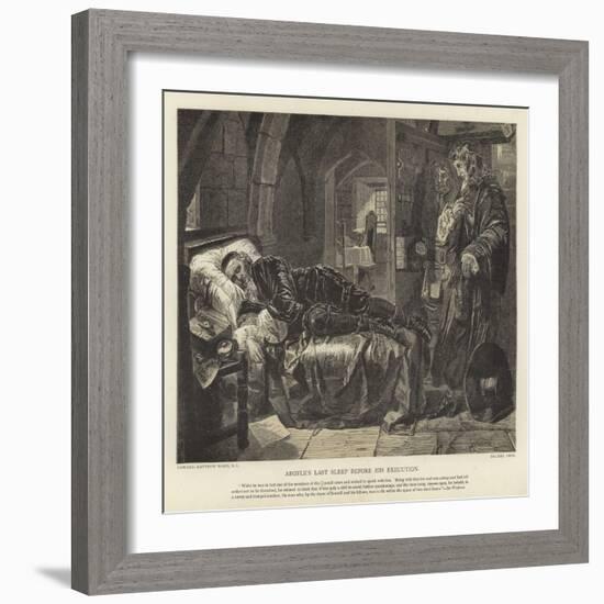 Argyle's Last Sleep before His Execution-Edward Matthew Ward-Framed Giclee Print