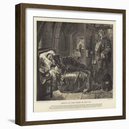 Argyle's Last Sleep before His Execution-Edward Matthew Ward-Framed Giclee Print