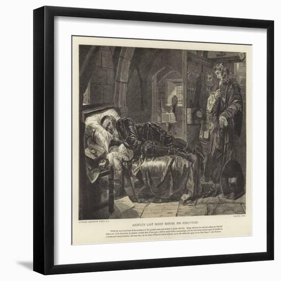 Argyle's Last Sleep before His Execution-Edward Matthew Ward-Framed Giclee Print