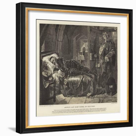 Argyle's Last Sleep before His Execution-Edward Matthew Ward-Framed Giclee Print