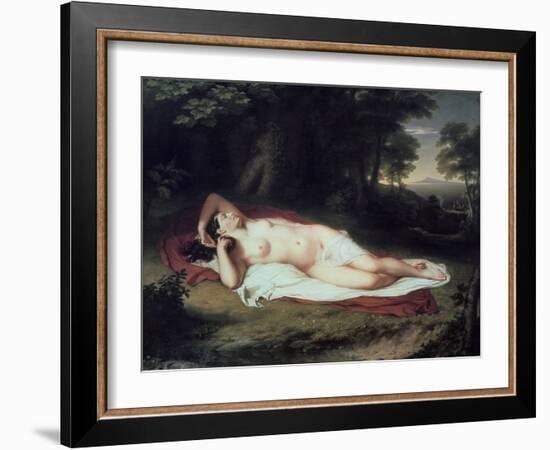 Ariadne Asleep on the Island of Naxos, 1809-1814-John Vanderlyn-Framed Giclee Print