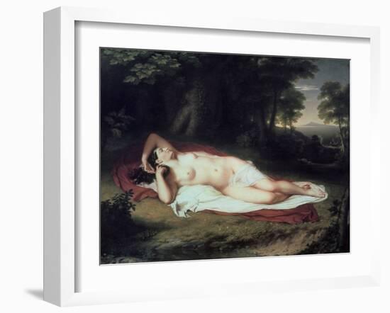 Ariadne Asleep on the Island of Naxos, 1809-1814-John Vanderlyn-Framed Giclee Print