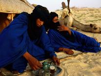 Tuareg Men Preparing for Tea Ceremony Outside a Traditional Homestead, Timbuktu, Mali-Ariadne Van Zandbergen-Photographic Print