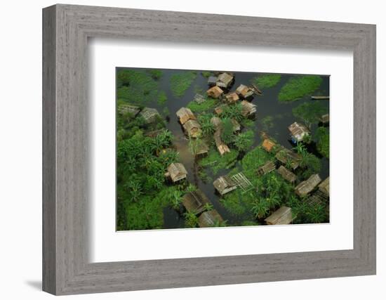 Arial View of Rainforest Village-W. Perry Conway-Framed Photographic Print