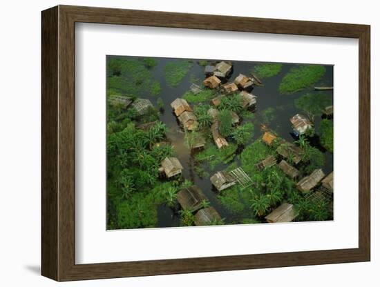 Arial View of Rainforest Village-W. Perry Conway-Framed Photographic Print