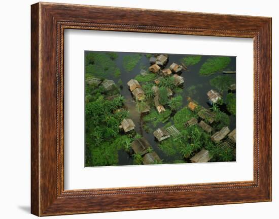 Arial View of Rainforest Village-W. Perry Conway-Framed Photographic Print