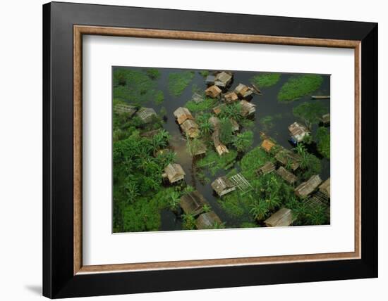 Arial View of Rainforest Village-W. Perry Conway-Framed Photographic Print