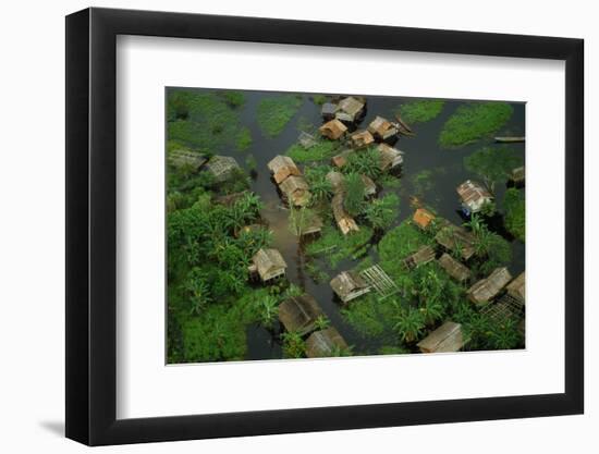 Arial View of Rainforest Village-W. Perry Conway-Framed Photographic Print