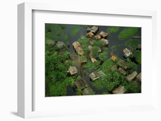 Arial View of Rainforest Village-W. Perry Conway-Framed Photographic Print