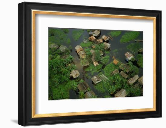 Arial View of Rainforest Village-W. Perry Conway-Framed Photographic Print