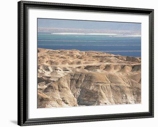 Arid Shoreline and Dead Sea. Middle East, Israel-Merrill Images-Framed Photographic Print