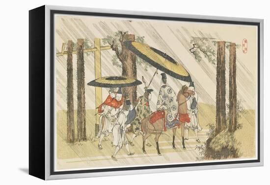 Arido Shi Shrine, 1801-1804-Katsushika Hokusai-Framed Premier Image Canvas