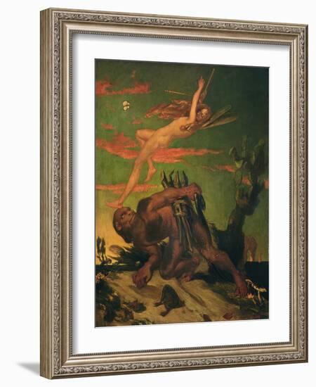 Ariel and Caliban, 1837-David Scott-Framed Giclee Print