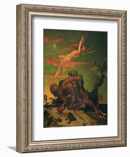 Ariel and Caliban, 1837-David Scott-Framed Giclee Print