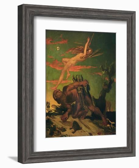 Ariel and Caliban, 1837-David Scott-Framed Giclee Print