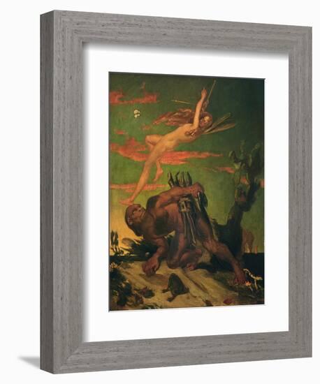 Ariel and Caliban, 1837-David Scott-Framed Giclee Print