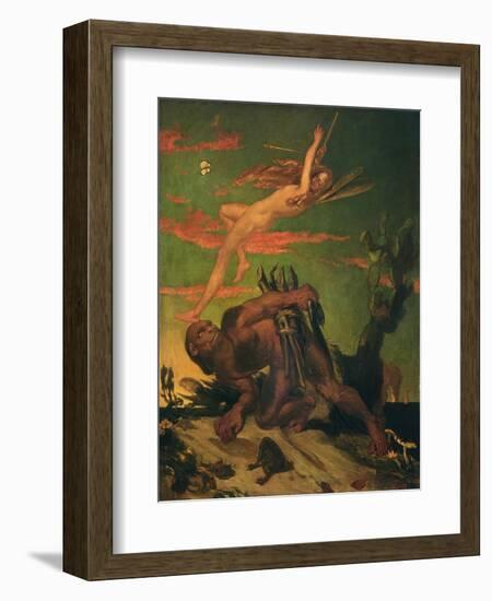 Ariel and Caliban, 1837-David Scott-Framed Giclee Print