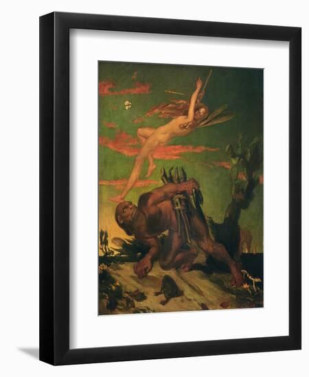 Ariel and Caliban, 1837-David Scott-Framed Giclee Print