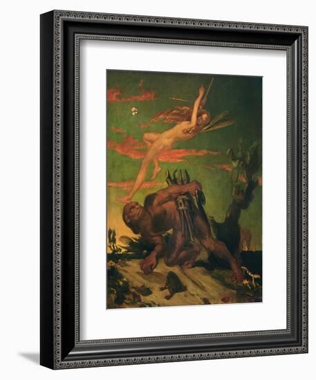 Ariel and Caliban, 1837-David Scott-Framed Giclee Print