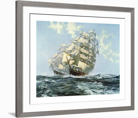 'Ariel' and 'Taeping'-Montague Dawson-Framed Premium Giclee Print