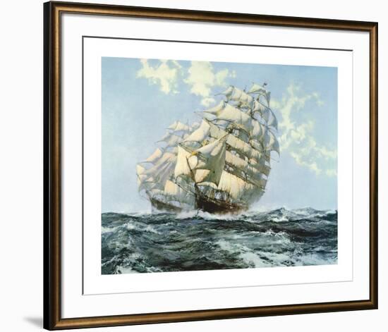 'Ariel' and 'Taeping'-Montague Dawson-Framed Premium Giclee Print