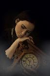 Young Adult Female with Clock-Ariel Marie Miller-Framed Premier Image Canvas