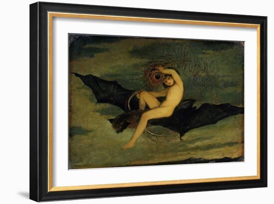 Ariel - "On the Bat's Wing Do I Fly.", C. 1826-Joseph Severn-Framed Giclee Print