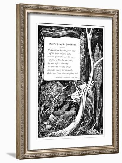 Ariel's Song to Ferdinand, 1895-Charles S Ricketts-Framed Giclee Print