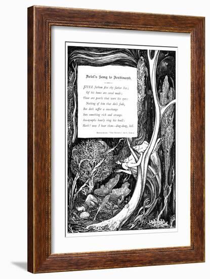 Ariel's Song to Ferdinand, 1895-Charles S Ricketts-Framed Giclee Print