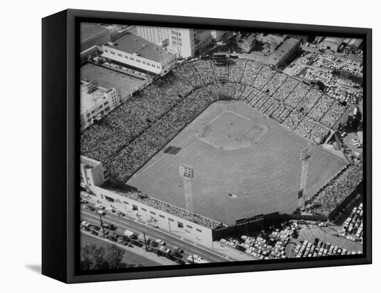 Ariels of Seals Stadium Druing Opeaning Day-Nat Farbman-Framed Premier Image Canvas